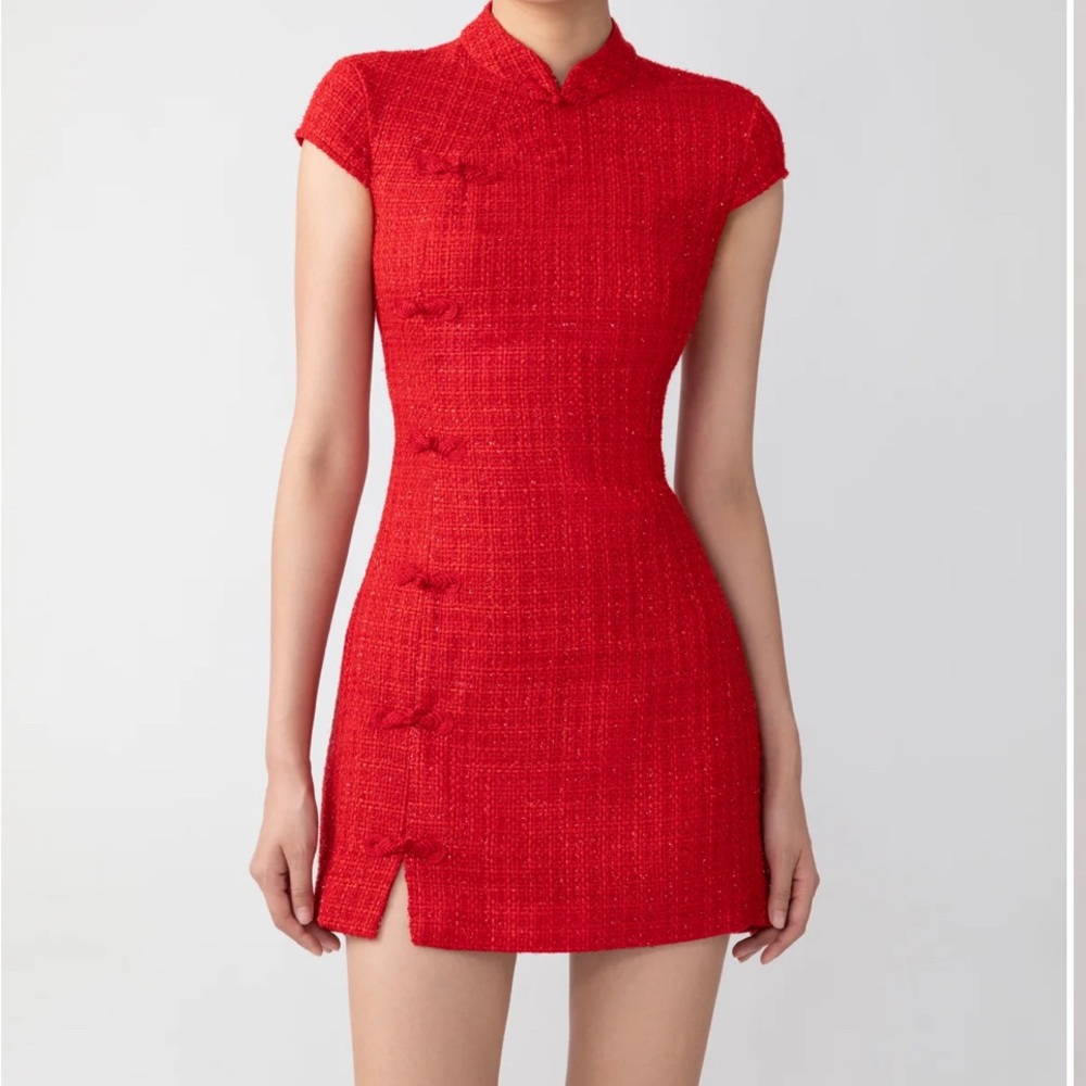 Sau Lee Natasha Tweed Mini Dress
